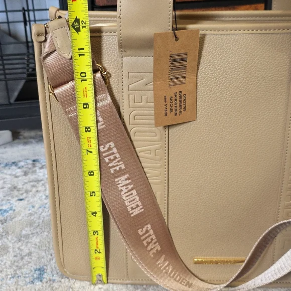 NWT Steve Madden BWEBBER-EL Satchel In Sandstorm Colorway DT623705